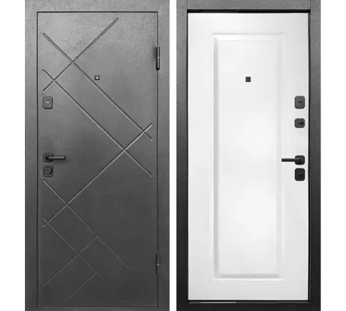 Входная металлическая дверь Форпост 7 Штамп Букле Графит