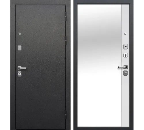 Входная металлическая дверь Гарда 9 Серебро Зеркало