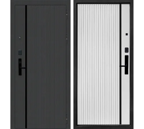 Входная металлическая дверь МеталЮр М9 S-11 Velluto Bianco Электронный замок